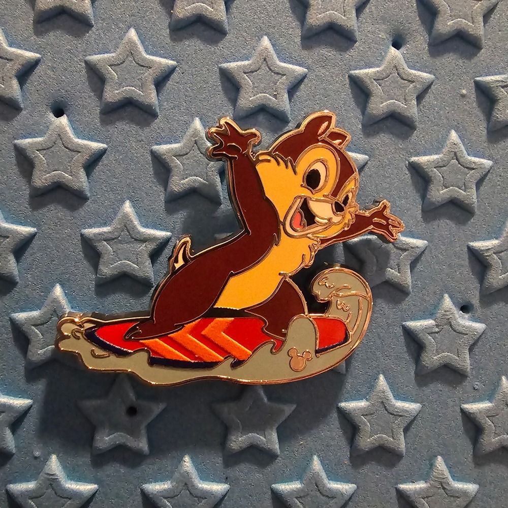 2026 Disney World Wave A Summer Chip Surf Board Hidden Disney Pin